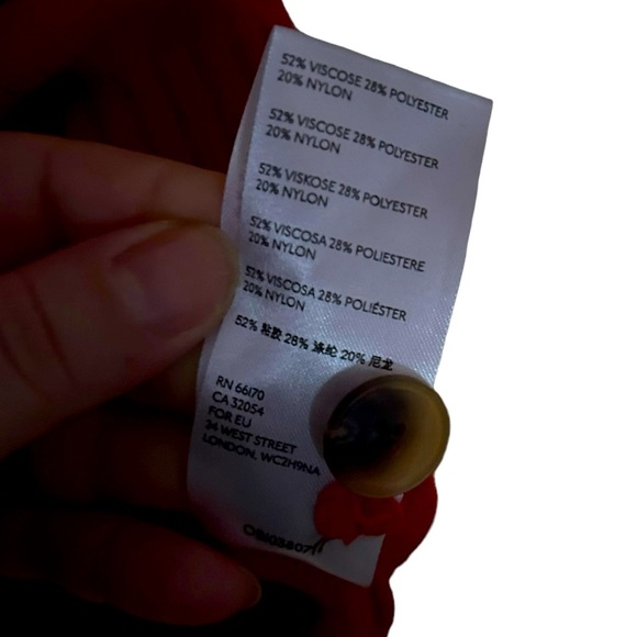 Anthropologie red vneck sweater | Anthropologie leggings sweater | Medium - Picture 8 of 8